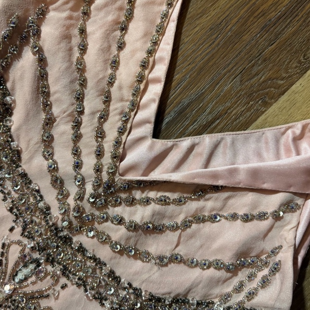 Vintage Y2K 100% Silk Beaded Dress Vintage Beaded Dress Prom Dress Sue Wong Prom - Picture 15 of 17